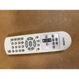 Sanyo VCR TV Remote Control Light Gray Replacement Universal Home Audio‎ Video